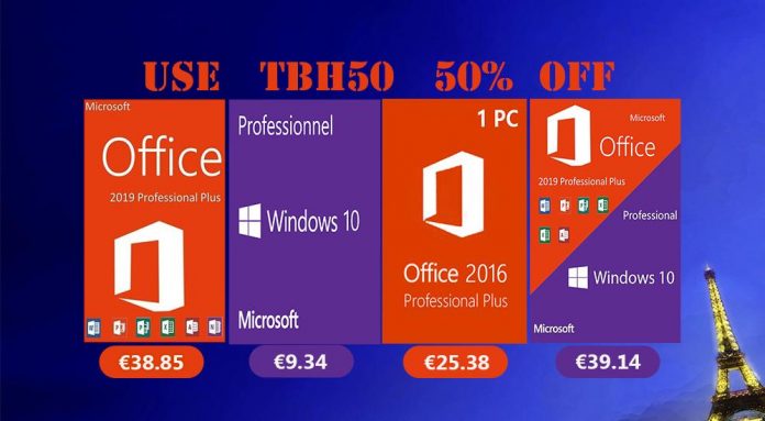 Μεγάλες εκπτώσεις σε Windows 10 Pro με €9.34 και Office 2019 Pro με €38