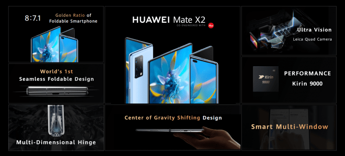 Huawei Mate X2: Τούμπανο που θυμίζει Galaxy Z Fold 2 χωρίς Google Play