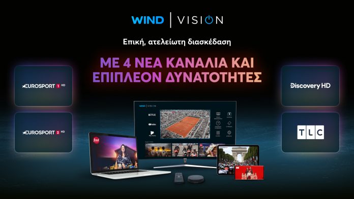 WIND VISION: Νέο περιβάλλον Android TV και περιεχόμενο από Eurosport HD και Discovery HD