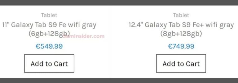 Samsung Galaxy Tab S9 FE: Διέρρευσε η τιμή
