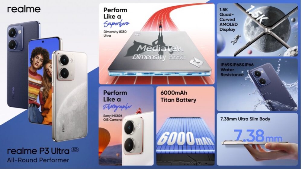 Realme P3, Realme P3 & Realme P3 Ultra: Γίνονται παγκόσμια στις 24 Ιουνίου
